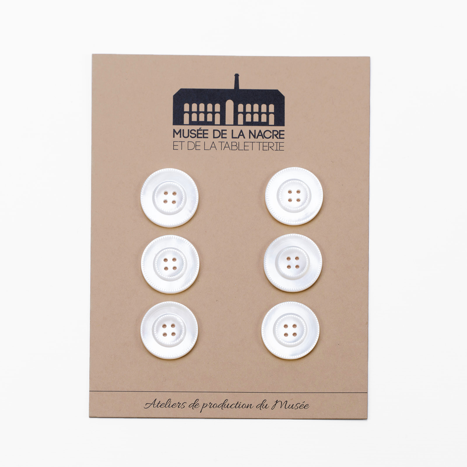 Boutons creusés deux niveaux de cran (x6)